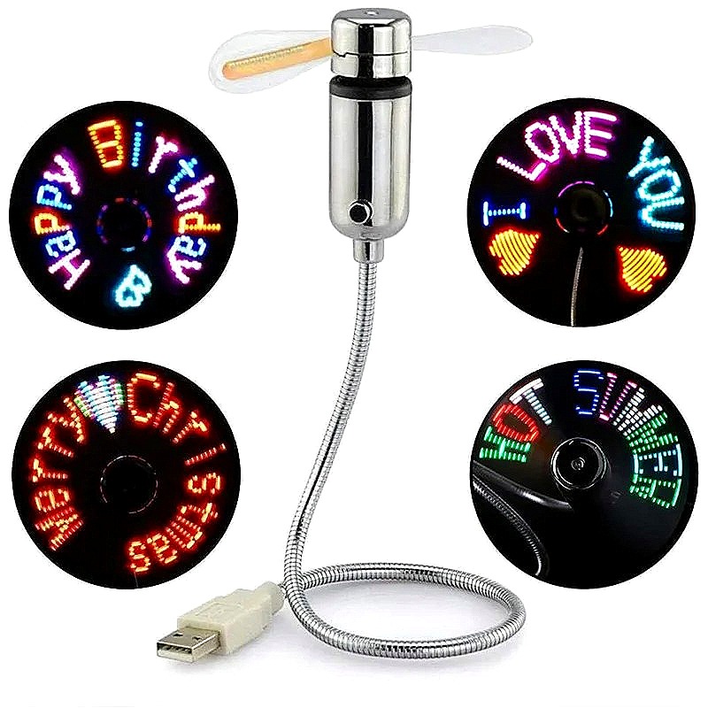 Electronics And Gadgets Ce - Ventilatore Portatile USB LED con Messaggi,