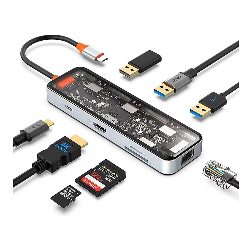 Usb Hub - Hub USB-C con porta Ethernet 4K,
