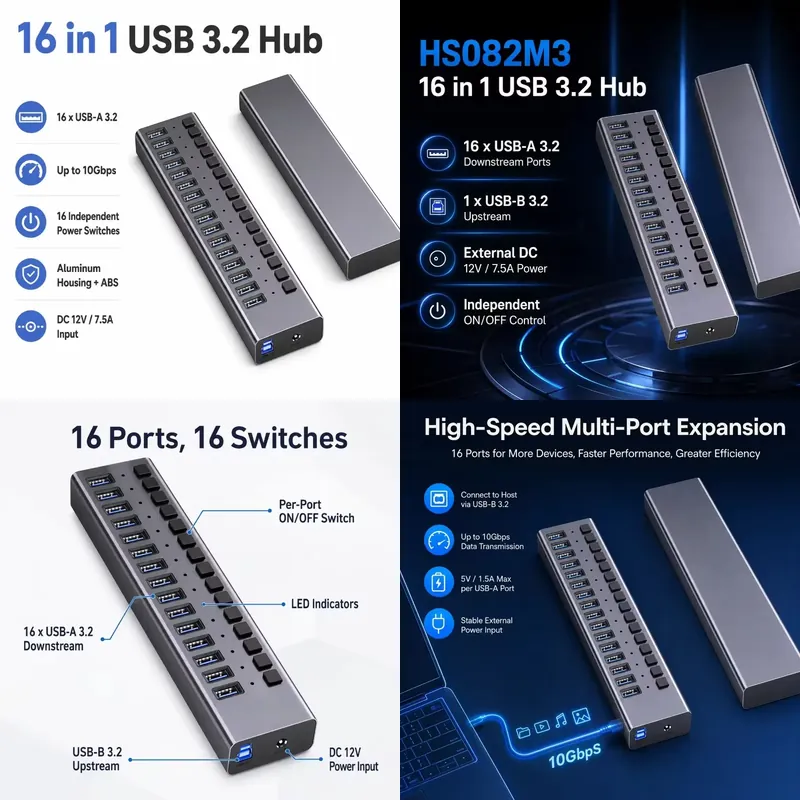 Usb Hub - AP01 Hub USB 3.2 Gen2 a