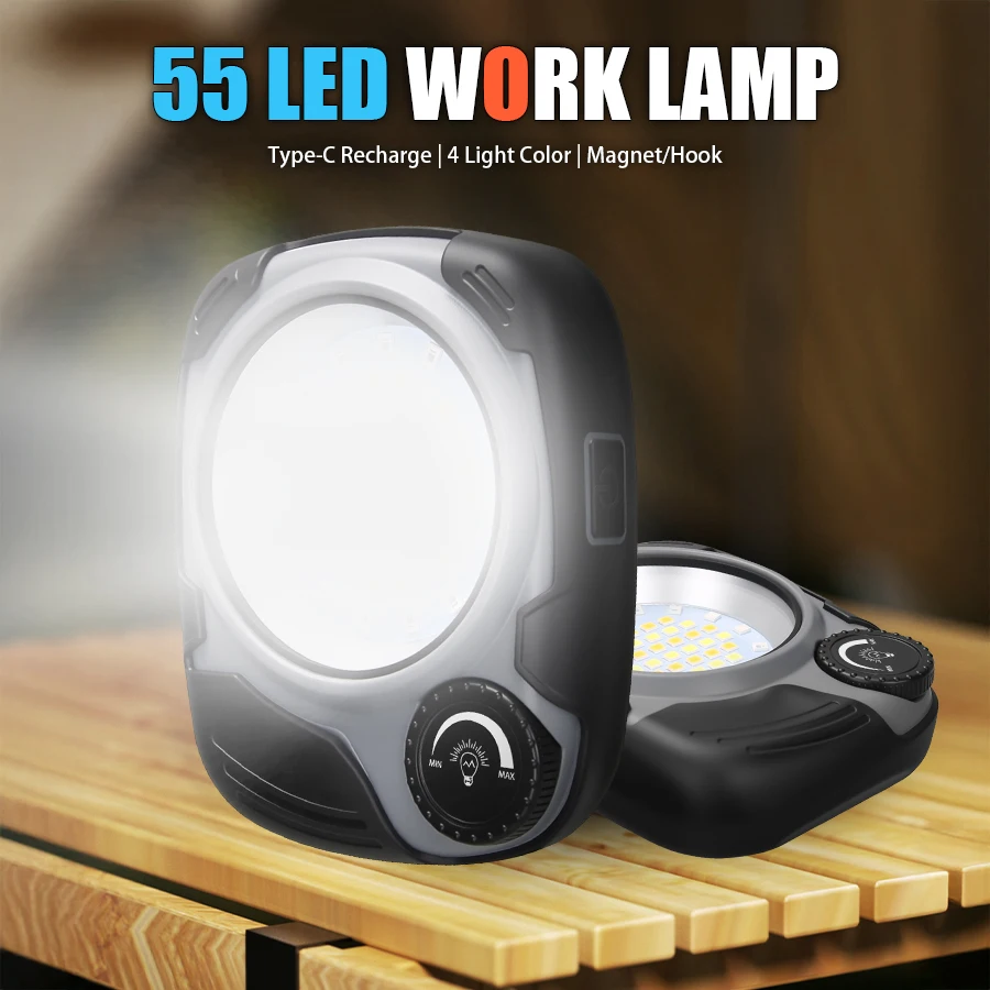 Power Bank - Lanterna da campeggio ricaricabile a LED/COB,