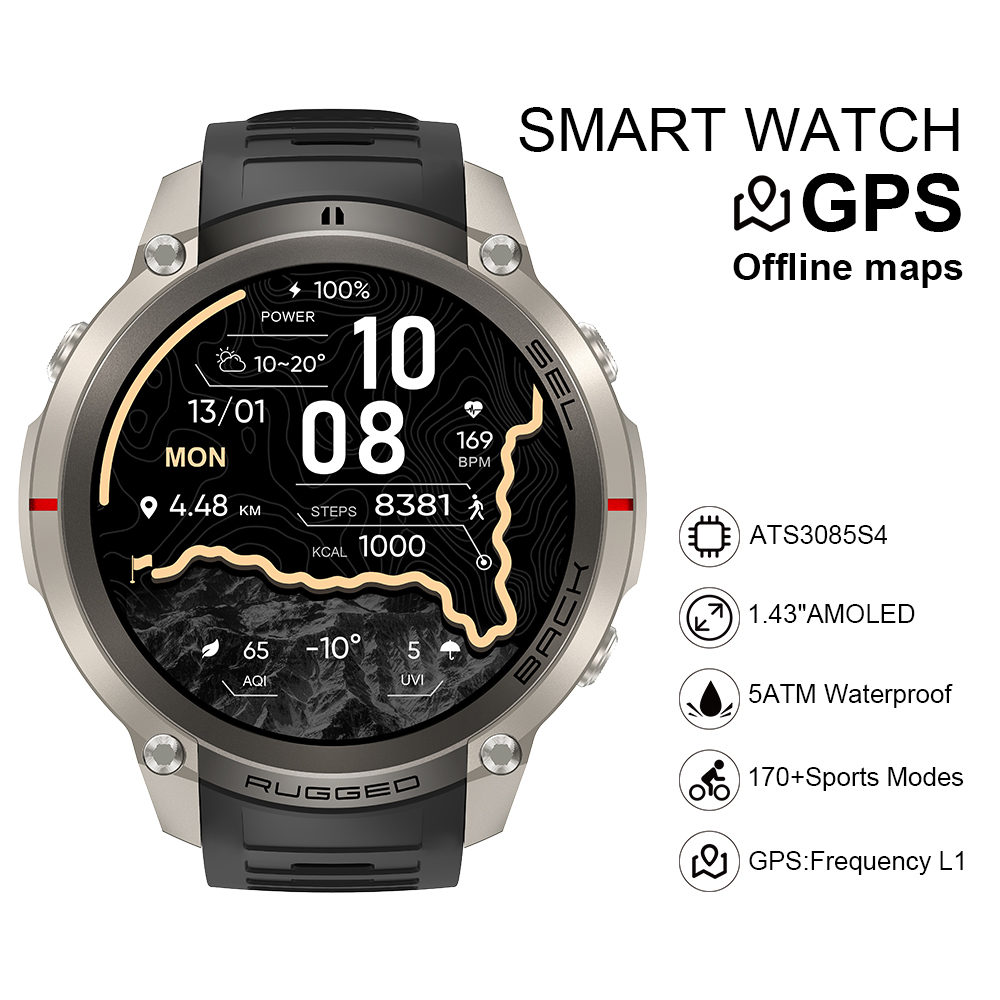 Smart Watch - Smartwatch DM59 2026 con Mappe Offline,
