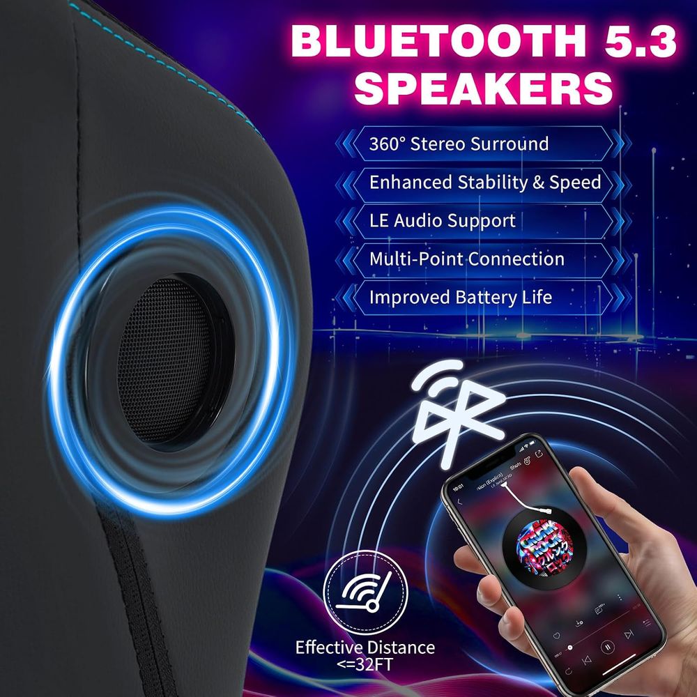 Sedia da Gaming con Luci LED,  - Bluetooth Speaker recensione e prezzo